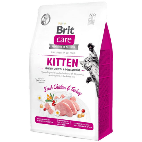 Hrana uscata pentru pisici Brit Care Cat Grain Free Kitten Healty Growth&Develop 400g